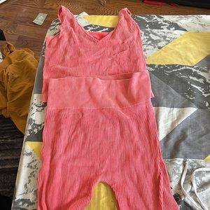 Two piece  aura pink set